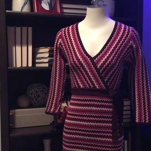 Donna Ricco Missoni Style Sweater Dress XS